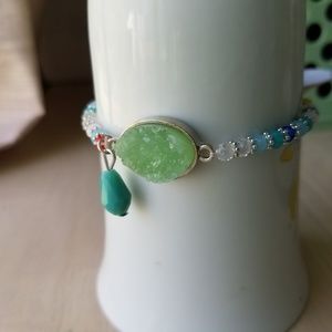 🎉3/$10🎉 Green Druzy Beaded Bracelet